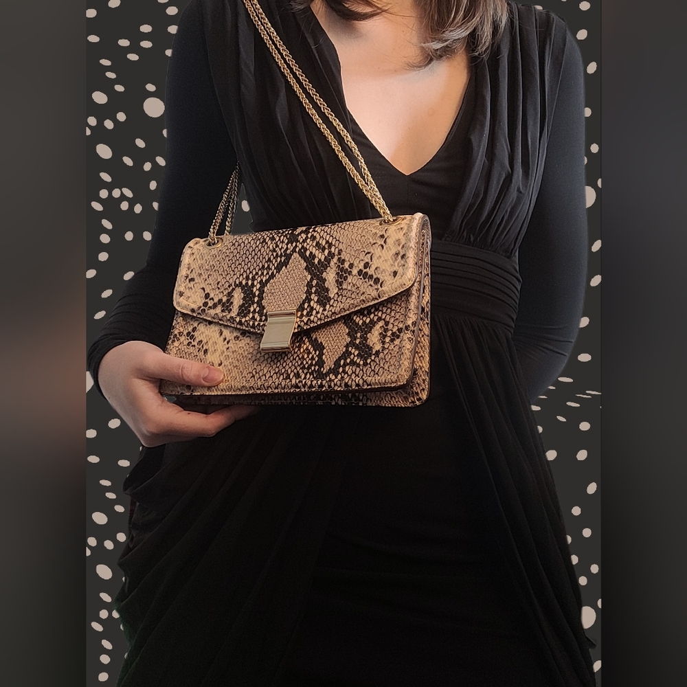 Faux snake skin purse
